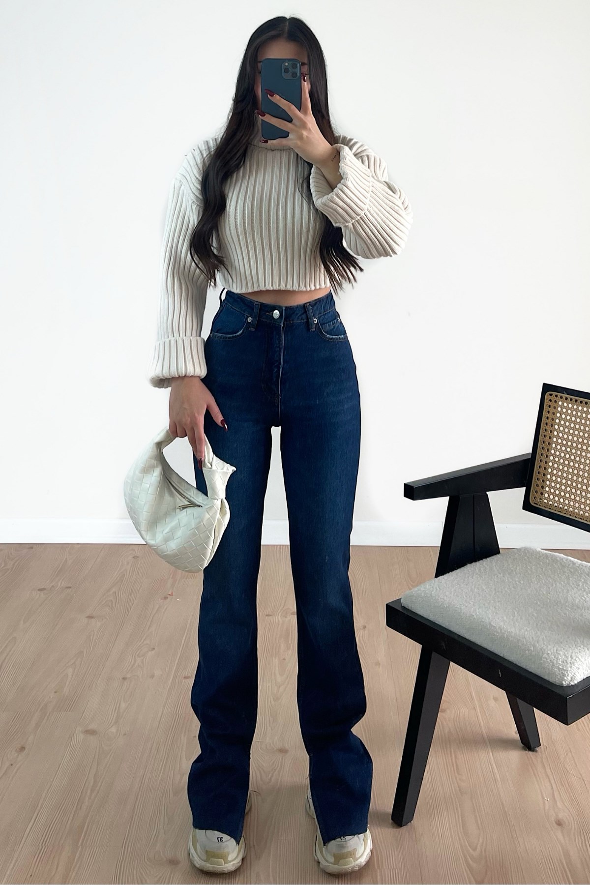 KOYU YIRTMAÇLI LİKRASIZ JEAN