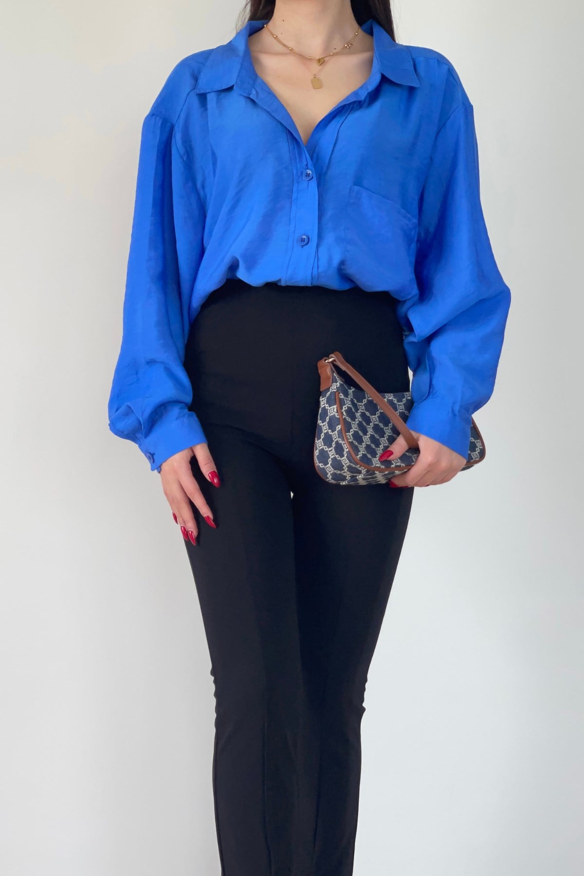 MAVİ TENSEL GÖMLEK