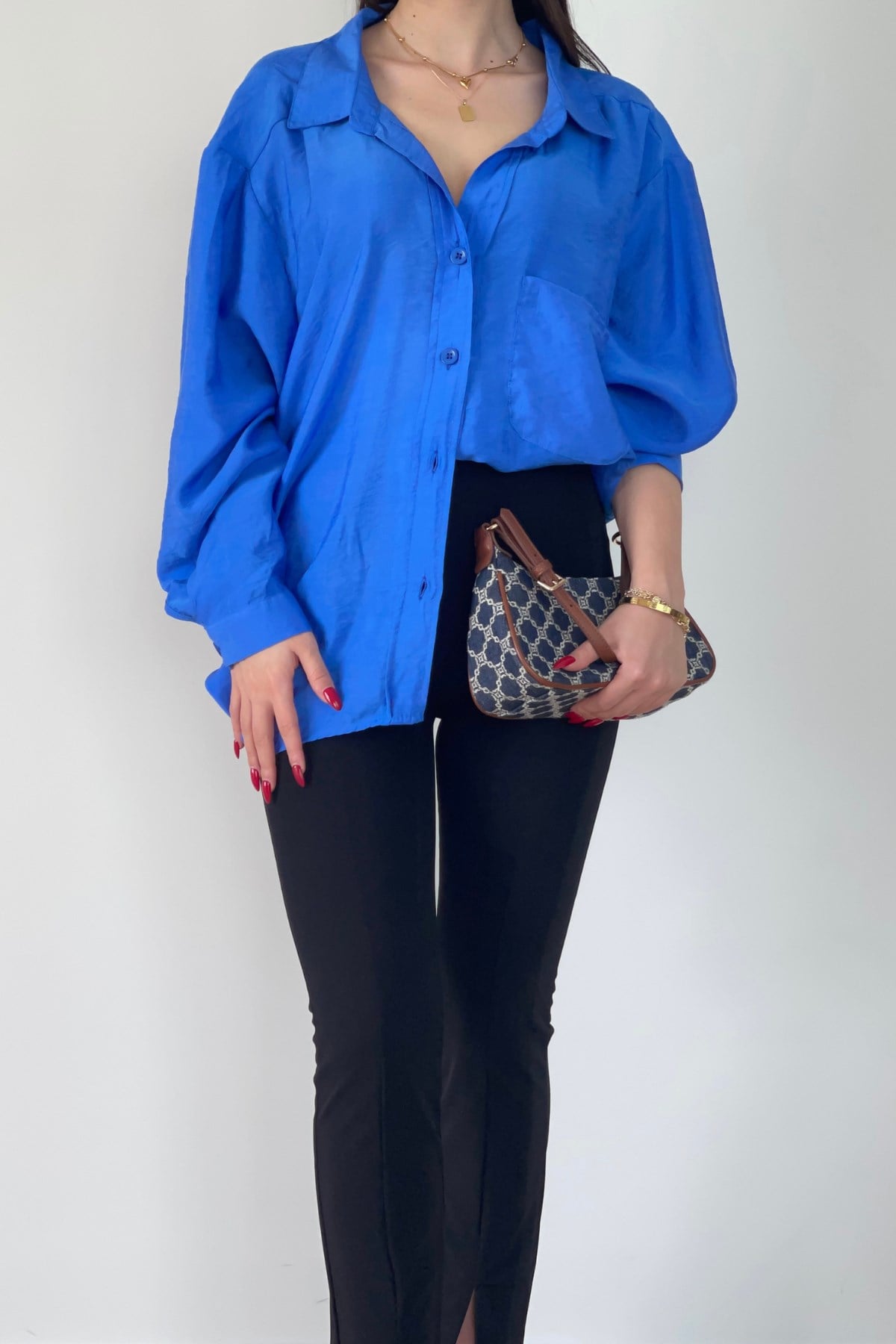 MAVİ TENSEL GÖMLEK