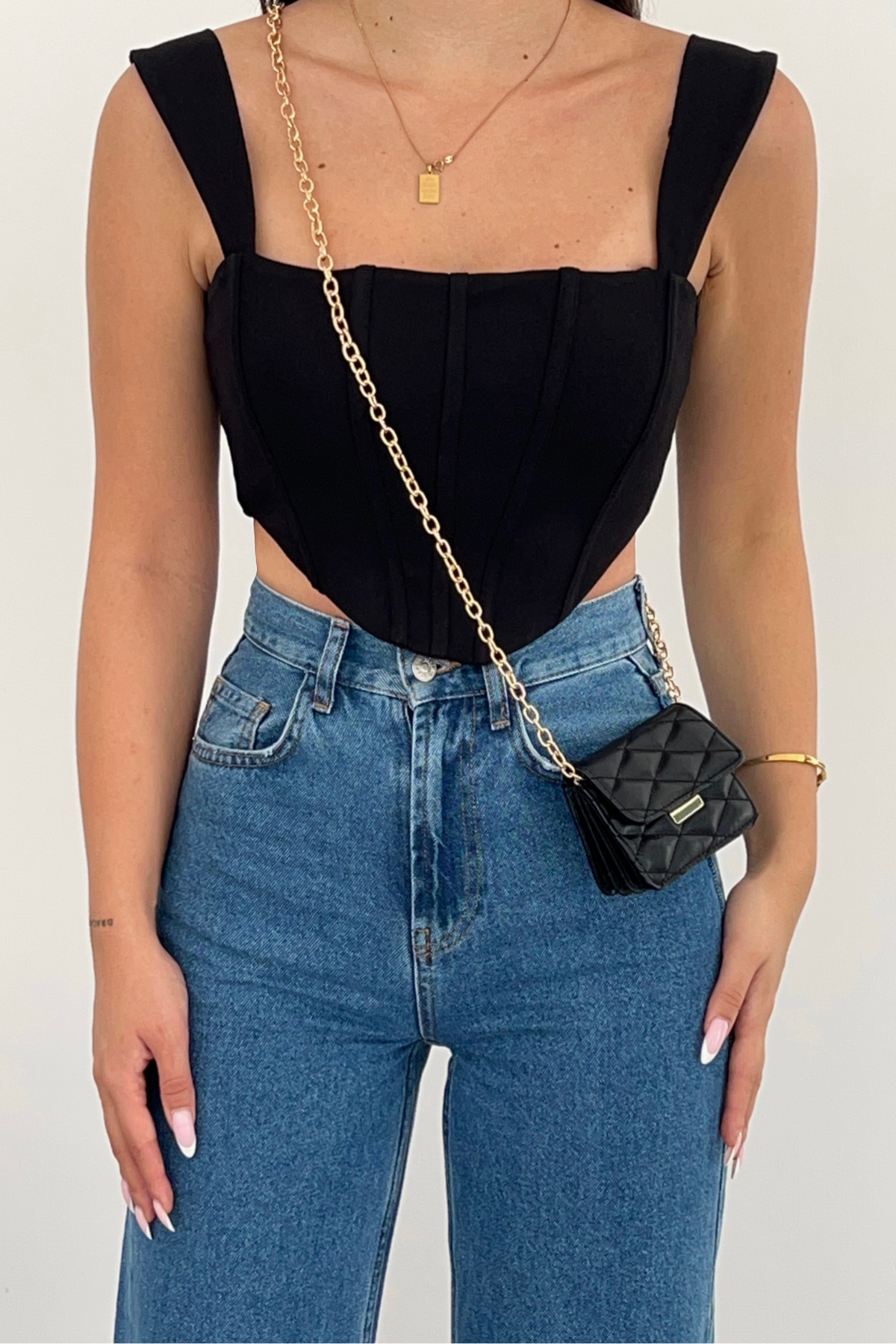 MİD BLUE LAZER PAÇA WİDE LEG JEAN