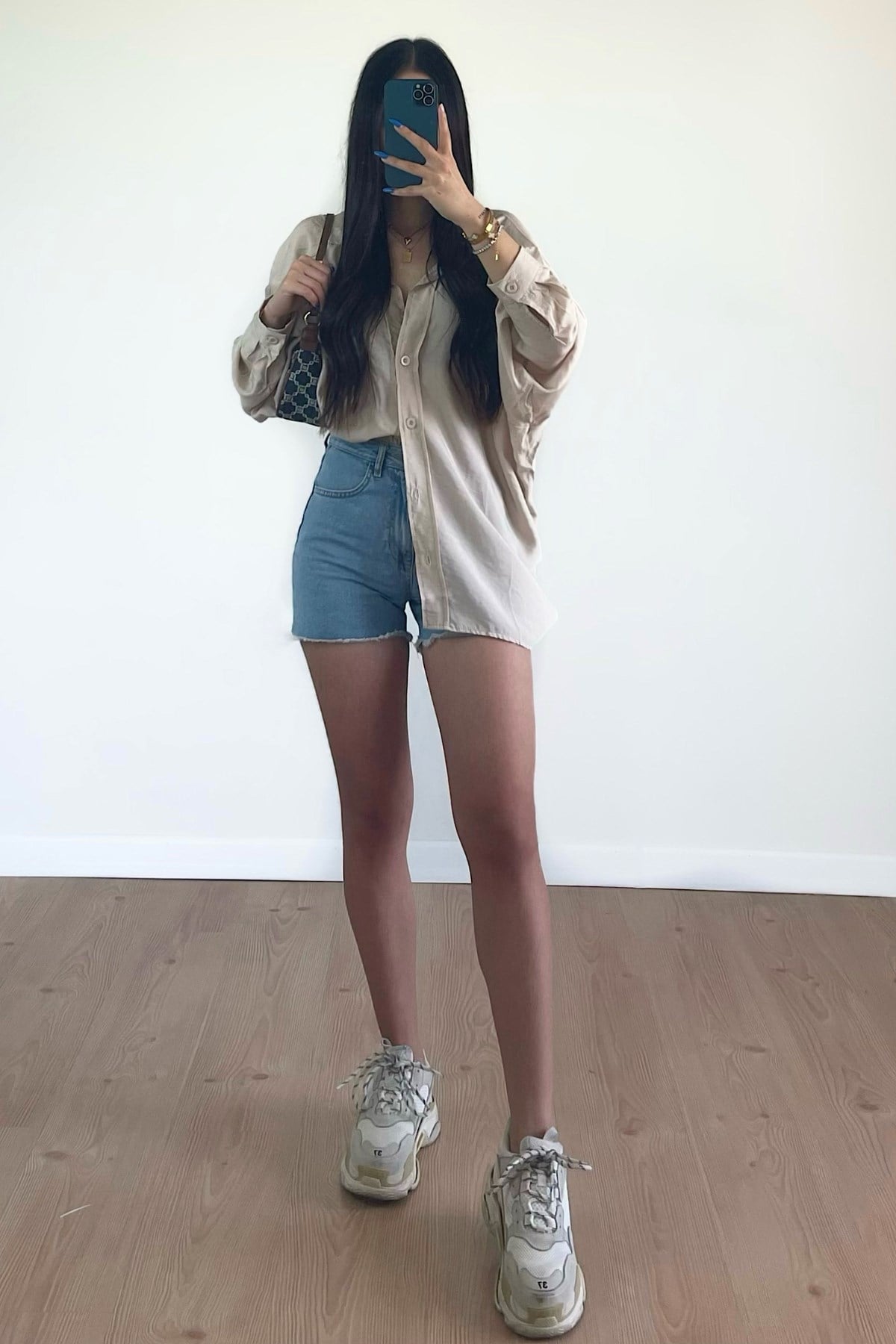 NUDE OVERSİZE GÖMLEK