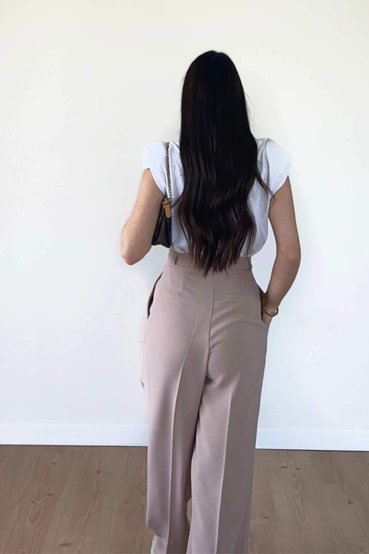 PENS DETAYLI NUDE PALAZZO