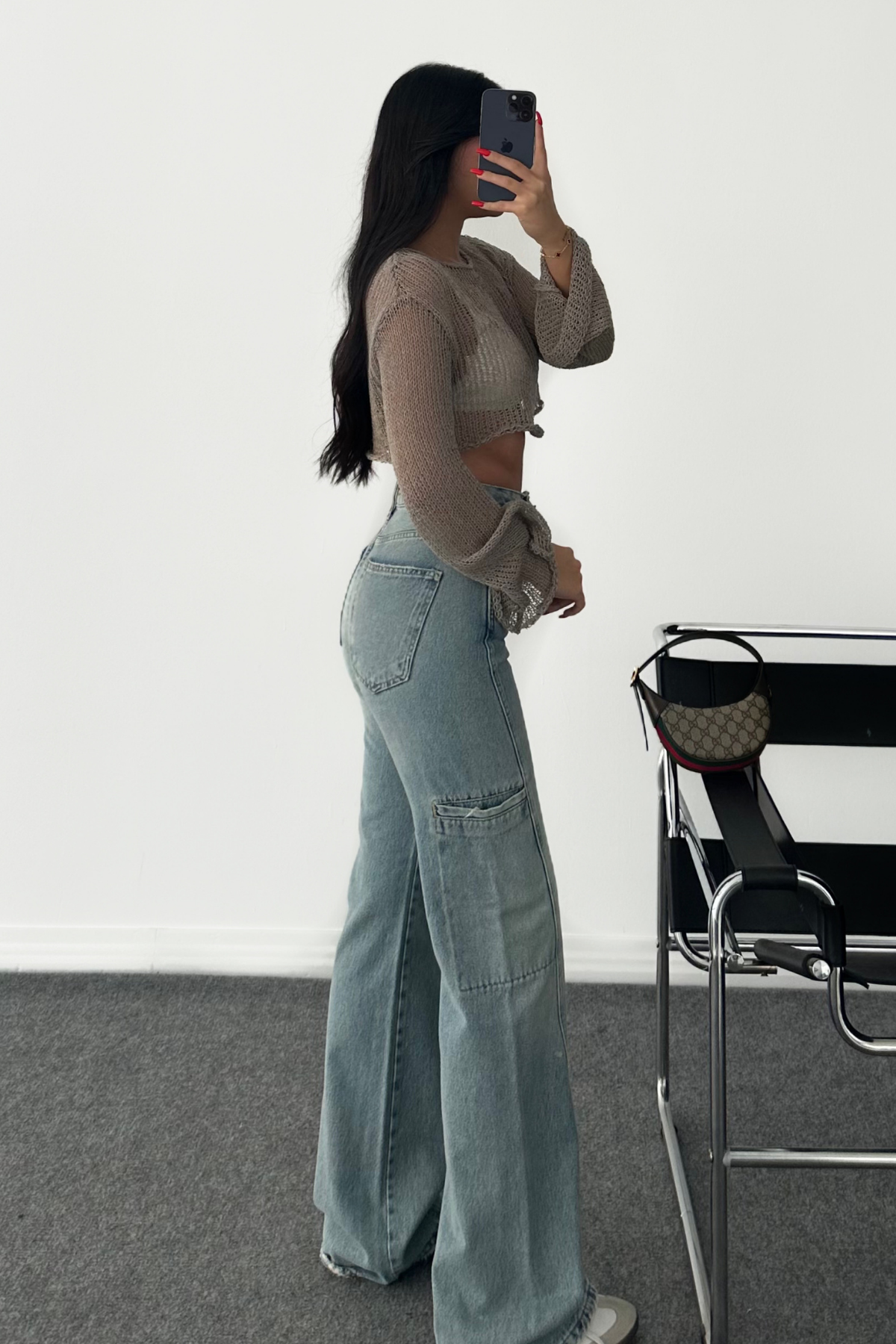 PREMİUM CEP DETAYLI WİDE LEG JEAN