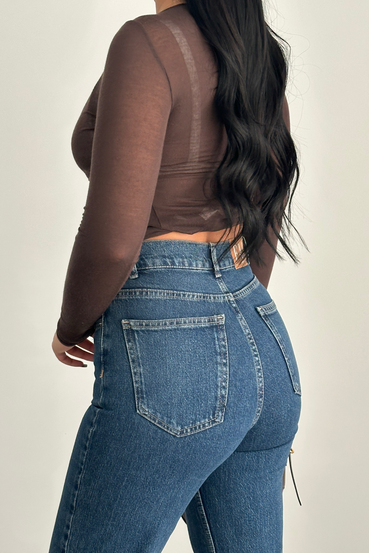 PREMİUM EKSTRA YÜKSEK BEL DARK BLUE WİDE LEG JEAN