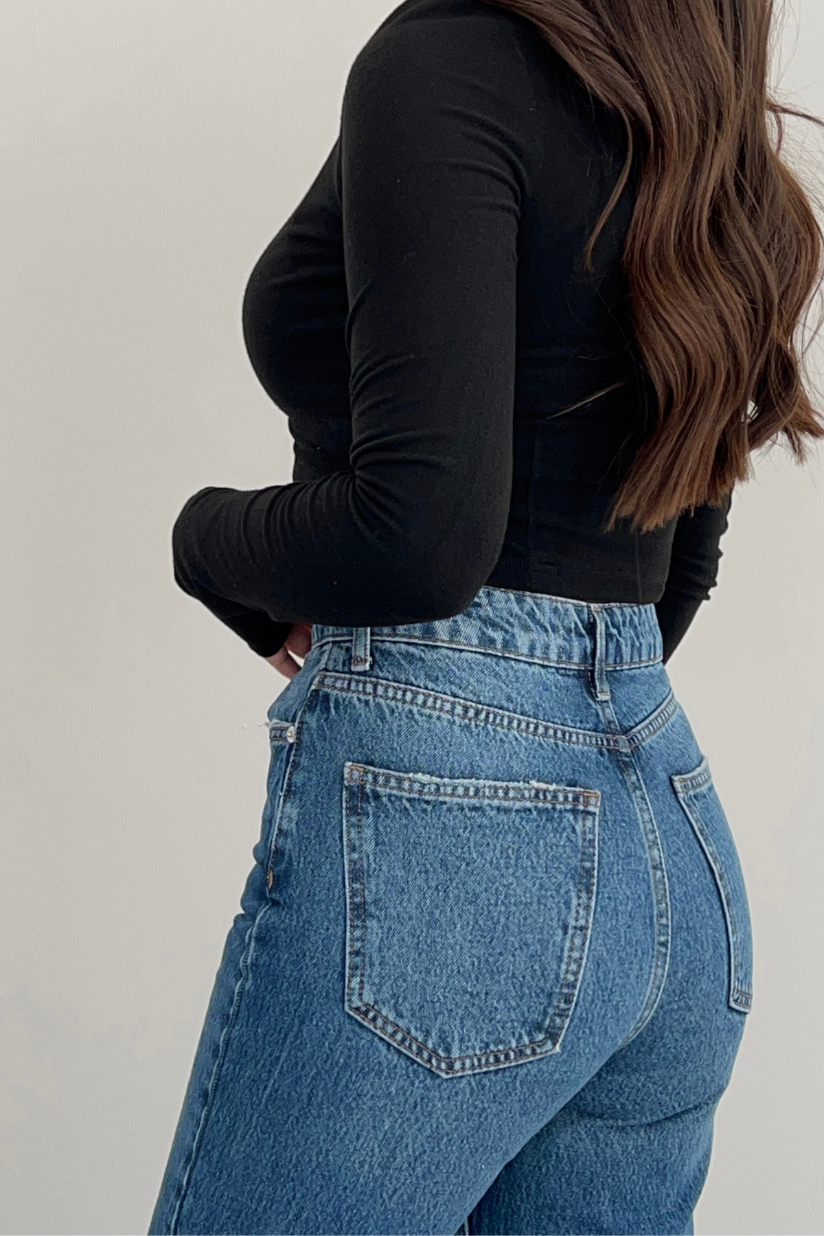 PREMİUM EKSTRA YÜKSEK BEL MİD BLUE YIKAMALI JEAN