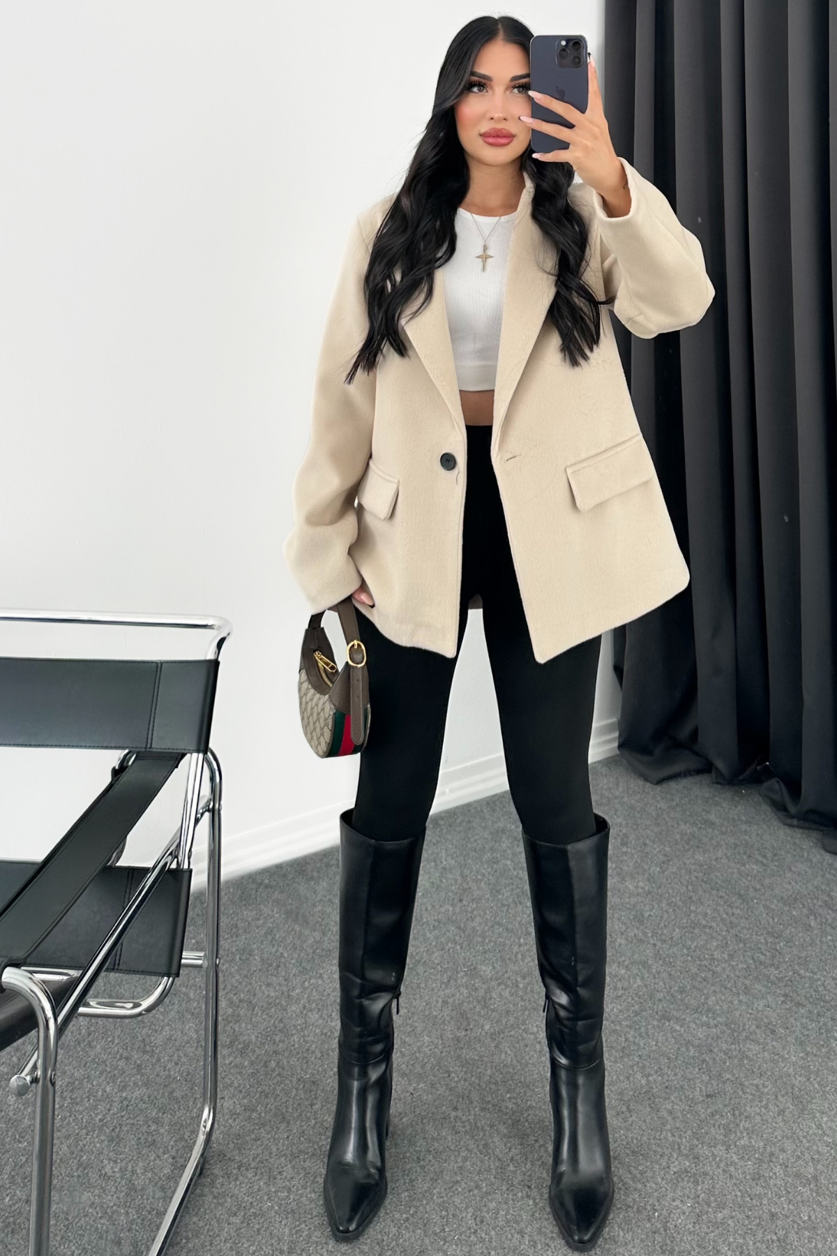 PREMİUM KREM YÜN BLAZER
