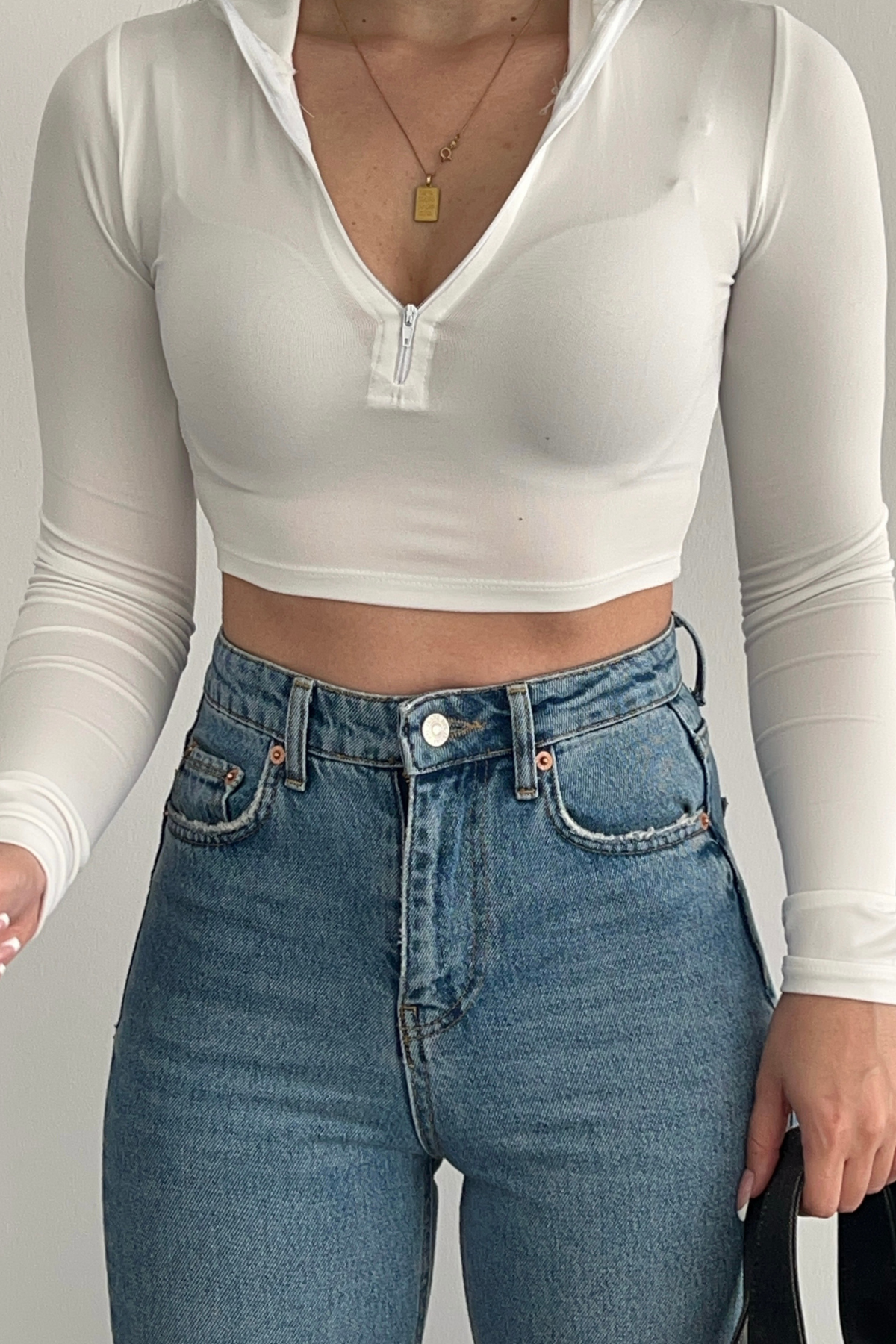PREMİUM MİD BLUE MOM JEAN