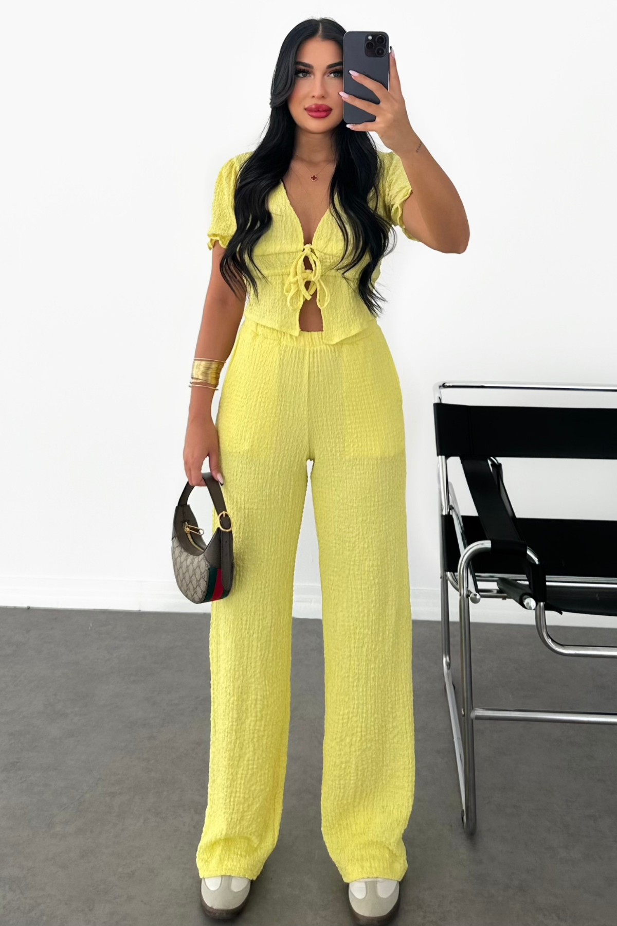 PREMİUM SARI BAĞLAMALI TAKIM