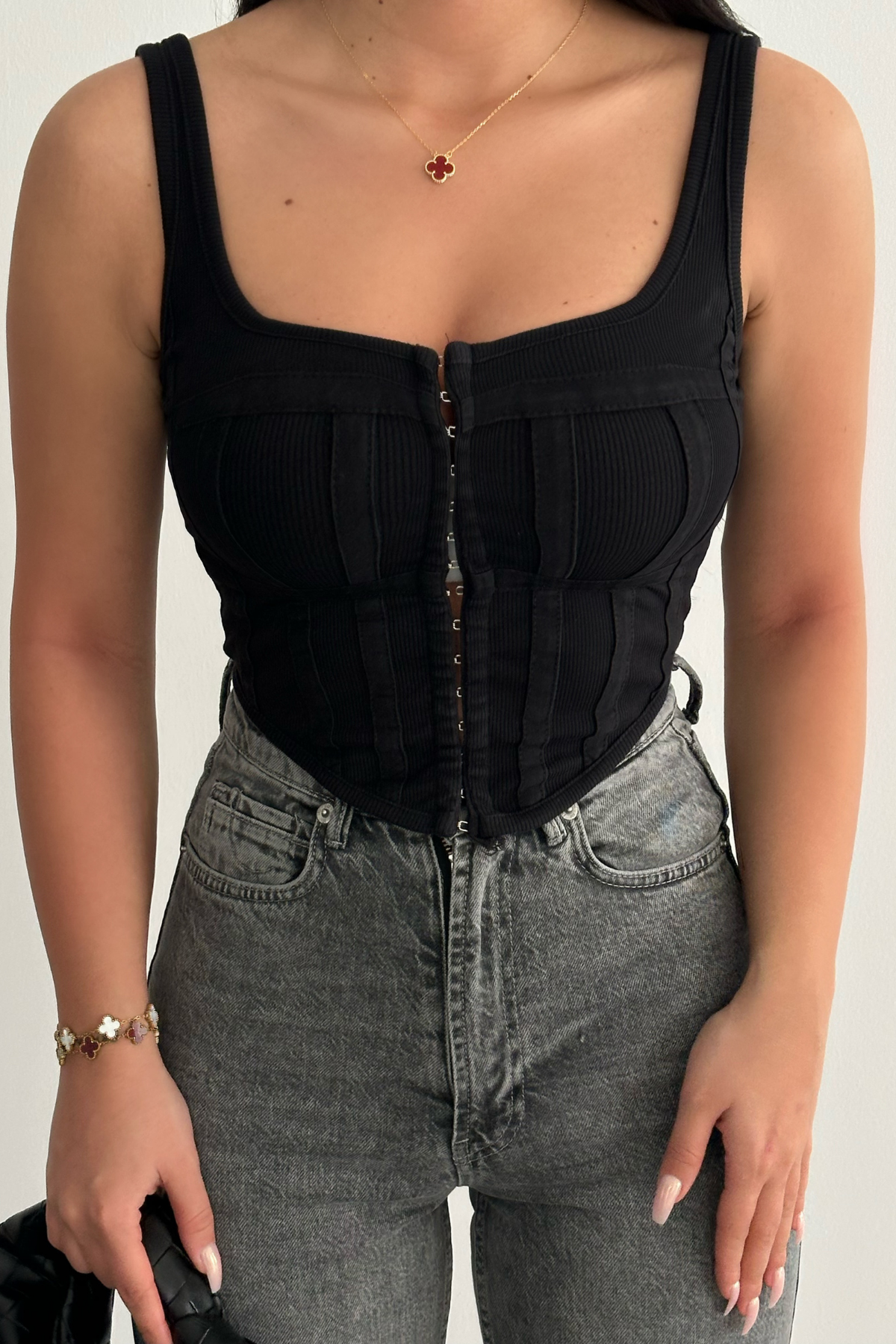 PREMİUM YÜKSEK BEL ANTRASİT BELİSE STRAİGHT JEAN