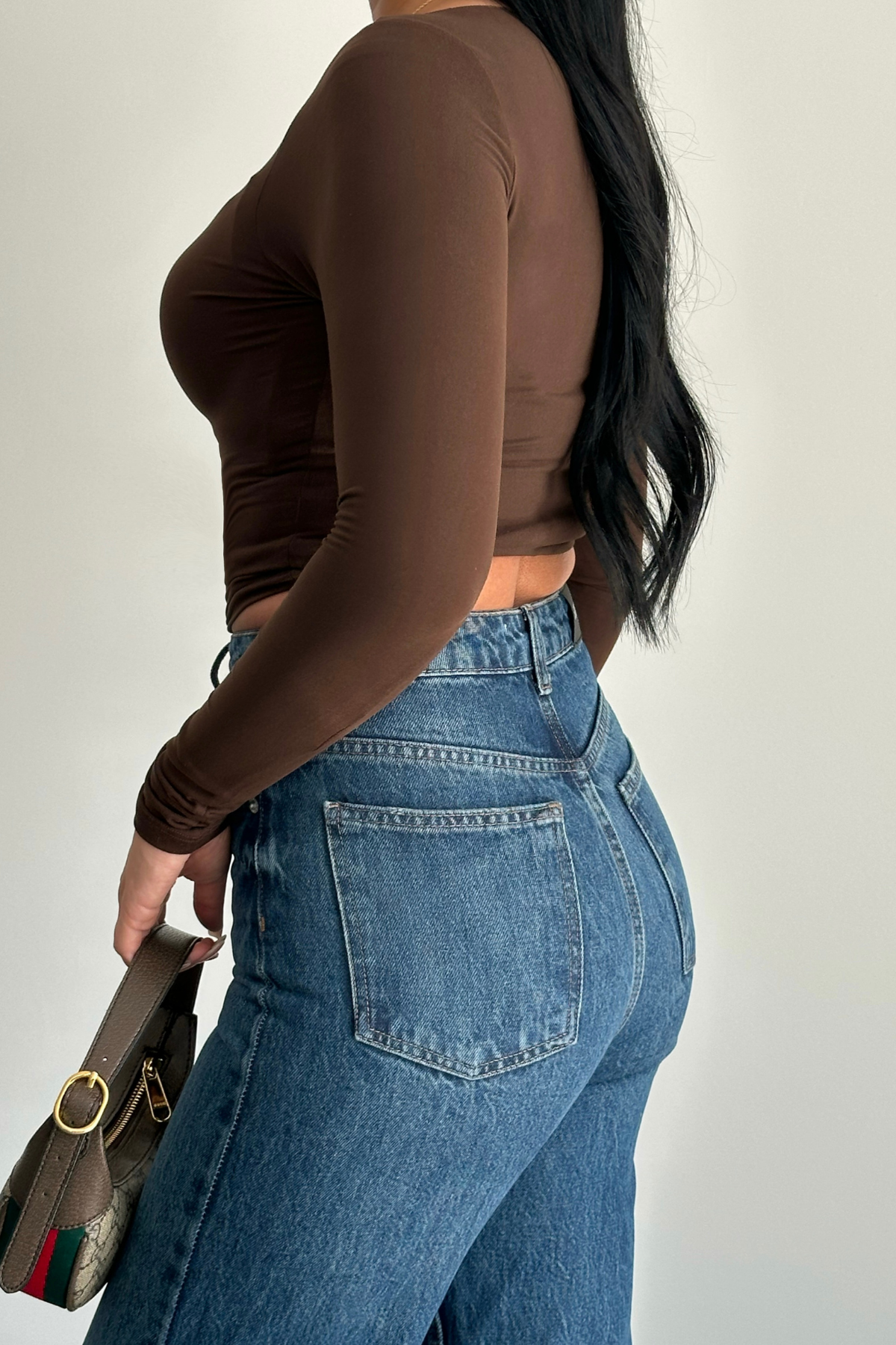 PREMİUM YÜKSEK BEL KOYU MAVİ RENK WİDE LEG LESİA JEAN