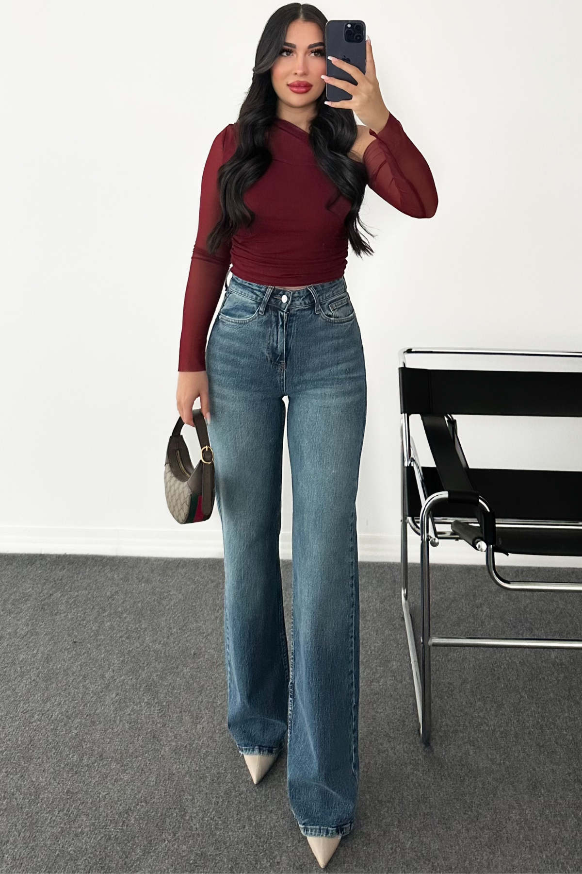 PREMİUM YÜKSEK BEL LAİLA WİDE LEG JEAN