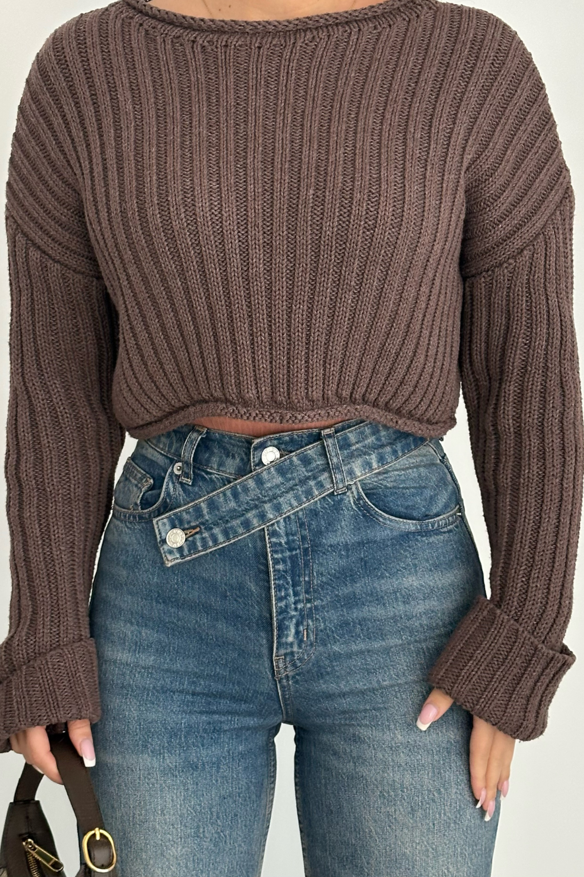 PREMİUM YÜKSEK BEL MİD BLUE KEMERLİ REKOR JEAN
