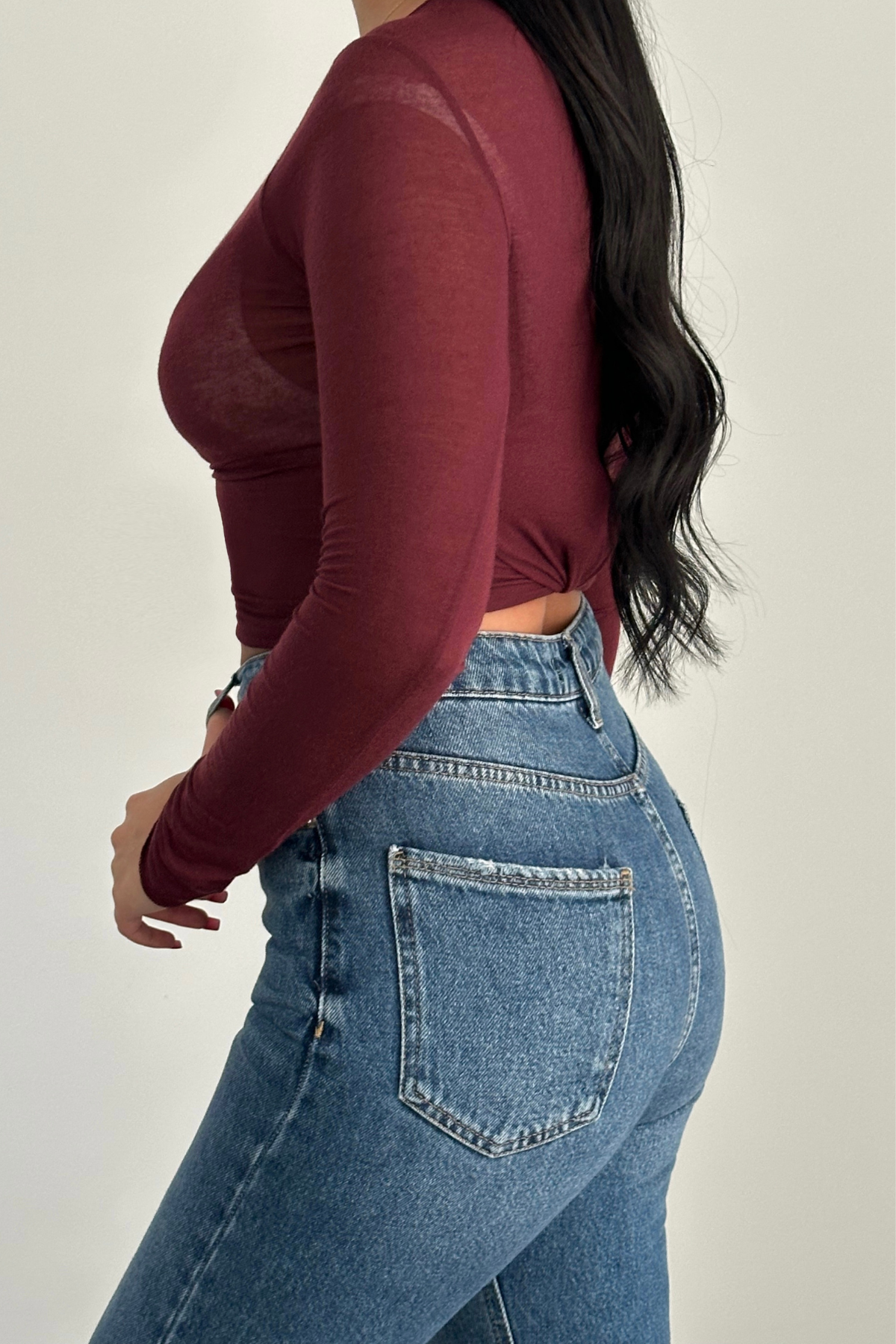 PREMİUM YÜKSEK BEL MİD BLUE SENDY MOM JEAN 