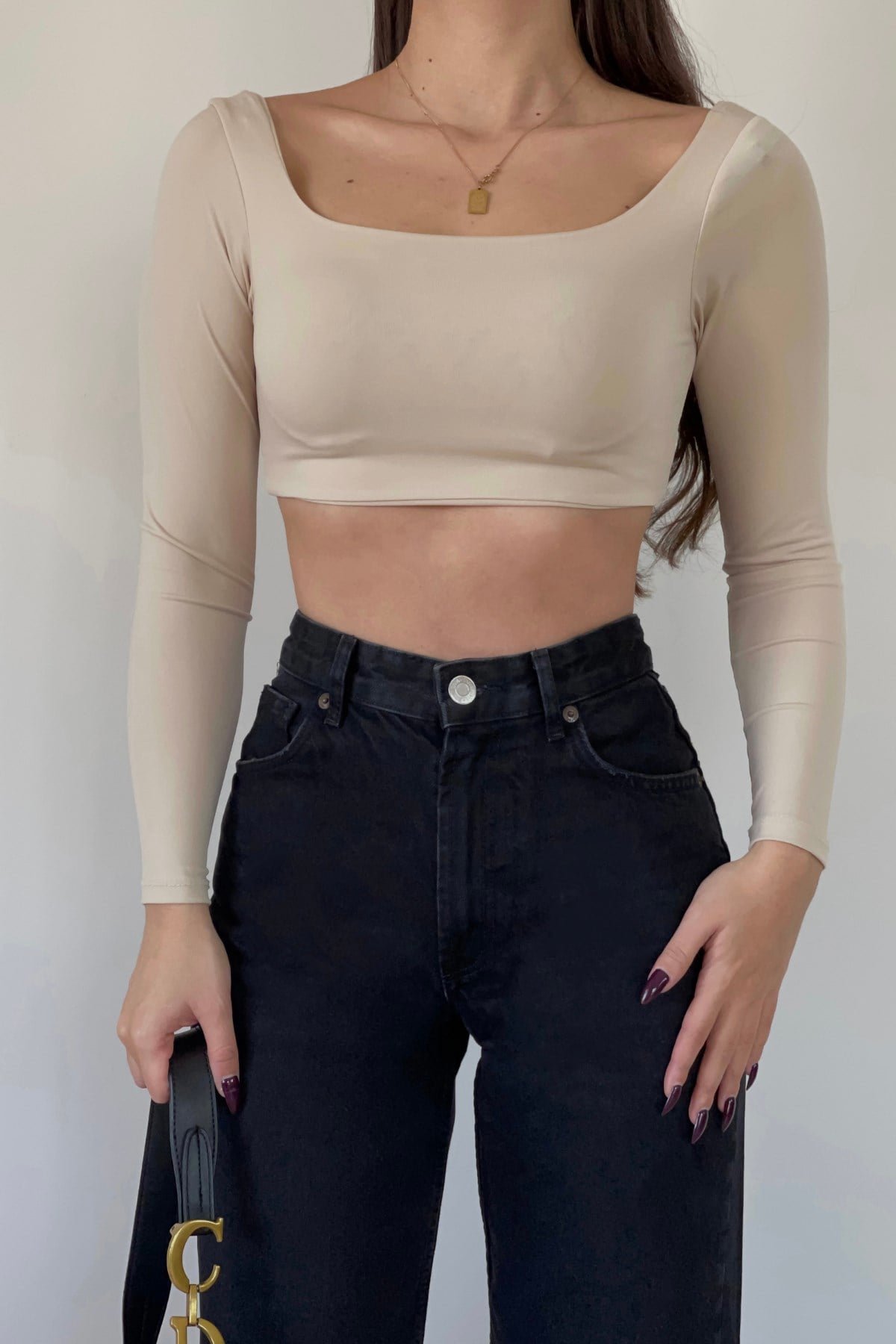 SİYAH WİDE LEG YÜKSEK BEL JEAN