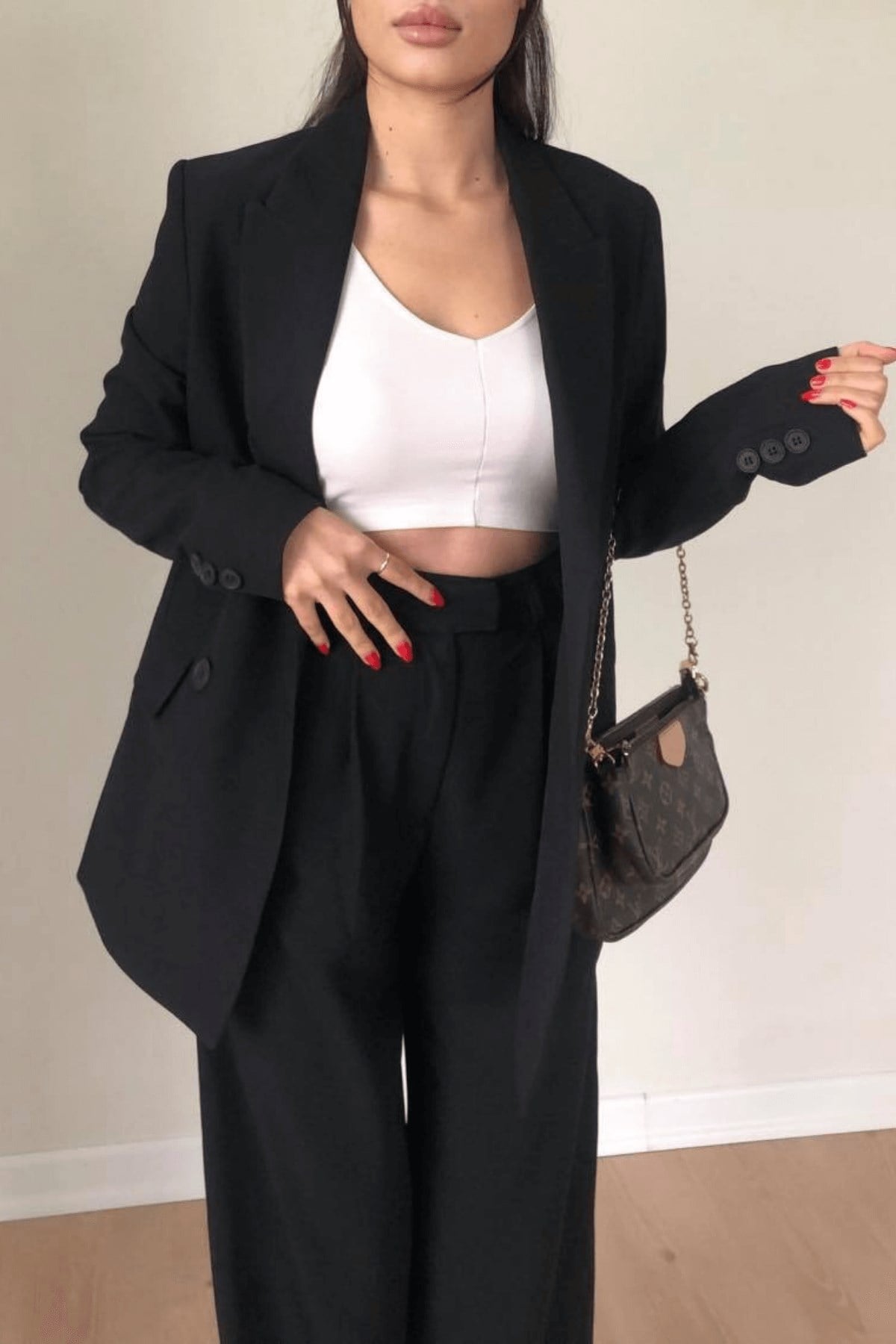 TEK DÜĞME DETAYLI BLAZER CEKET