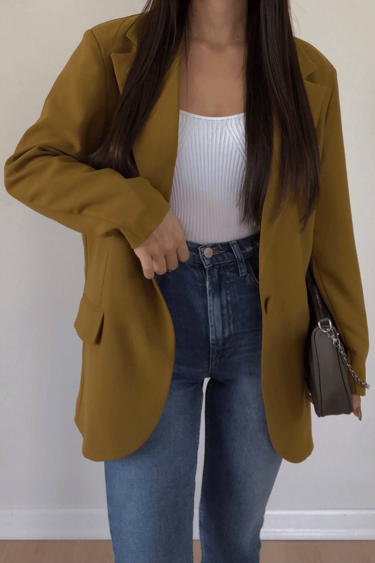 YAĞ YEŞİLİ BLAZER CEKET