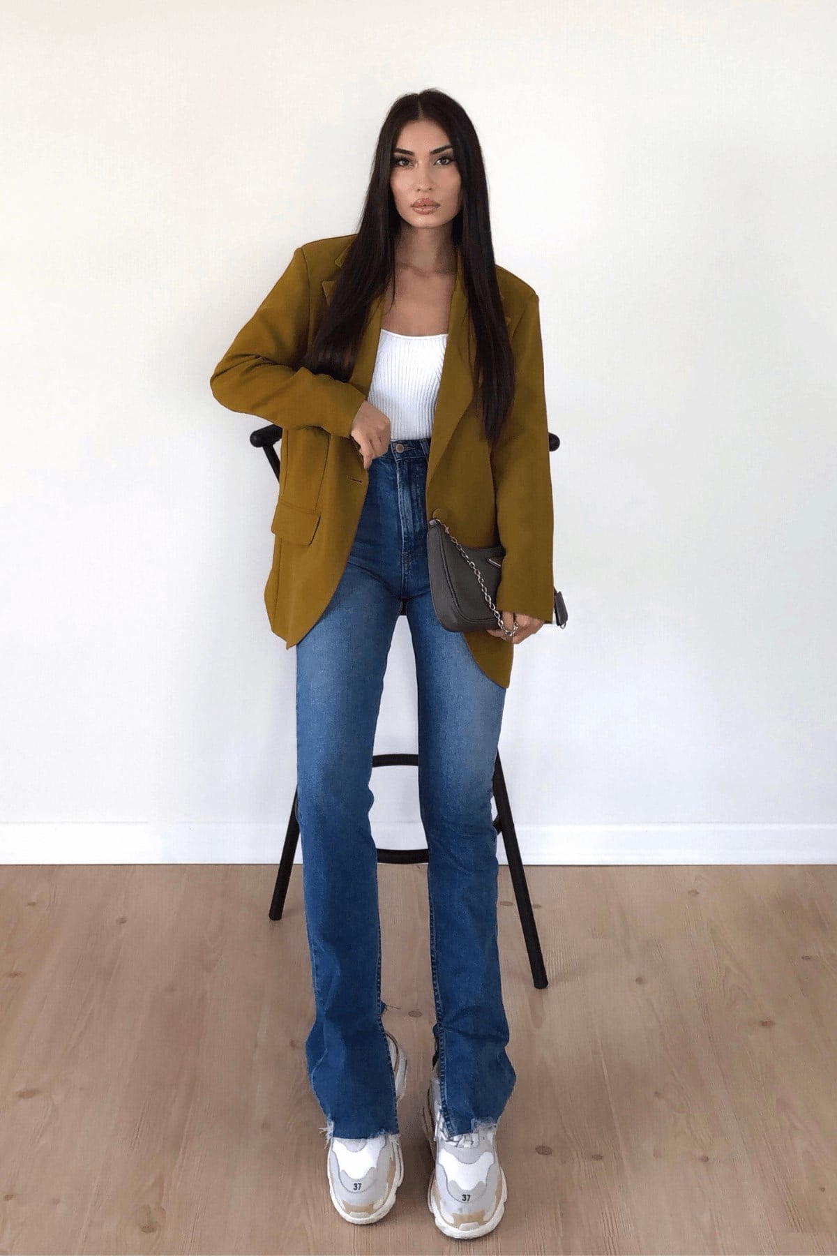 YAĞ YEŞİLİ BLAZER CEKET
