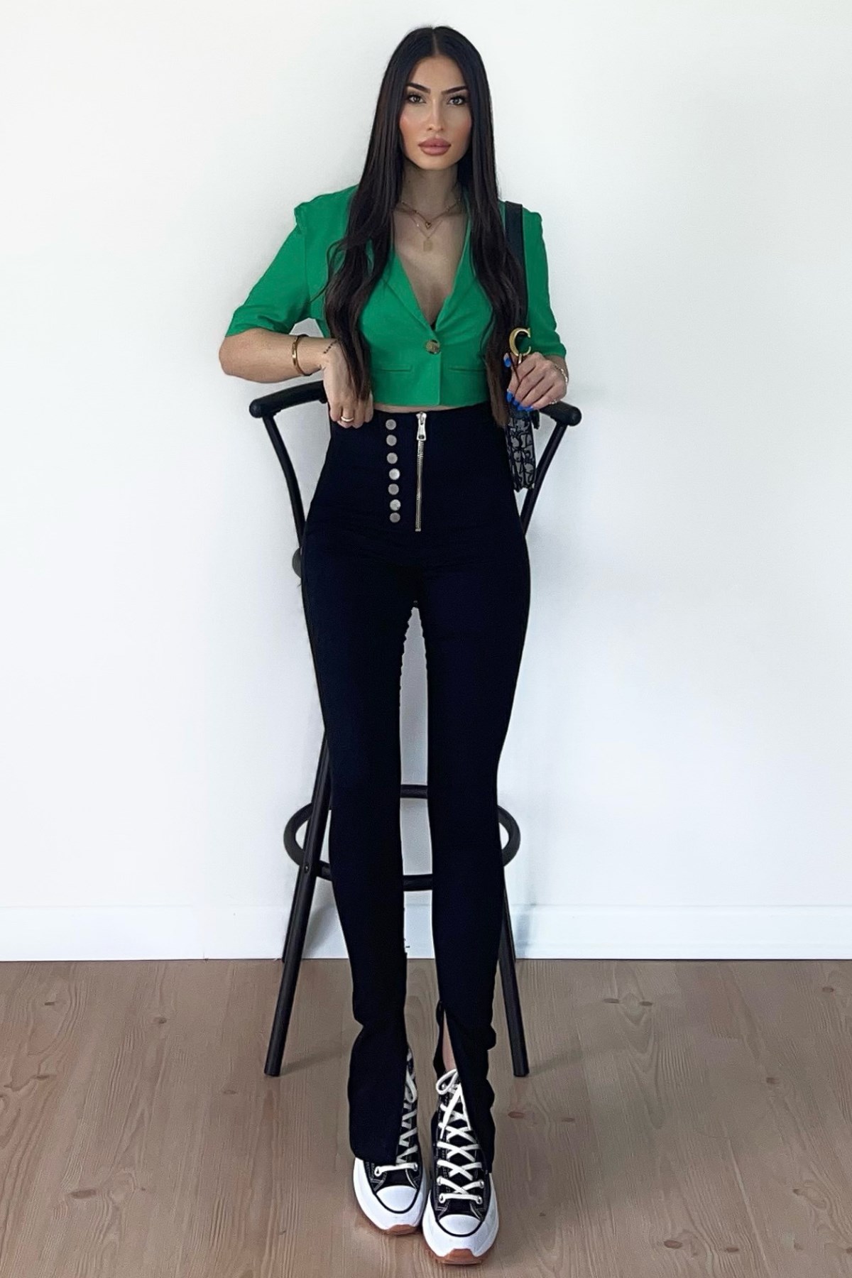 YEŞİL KETEN GÖMLEK