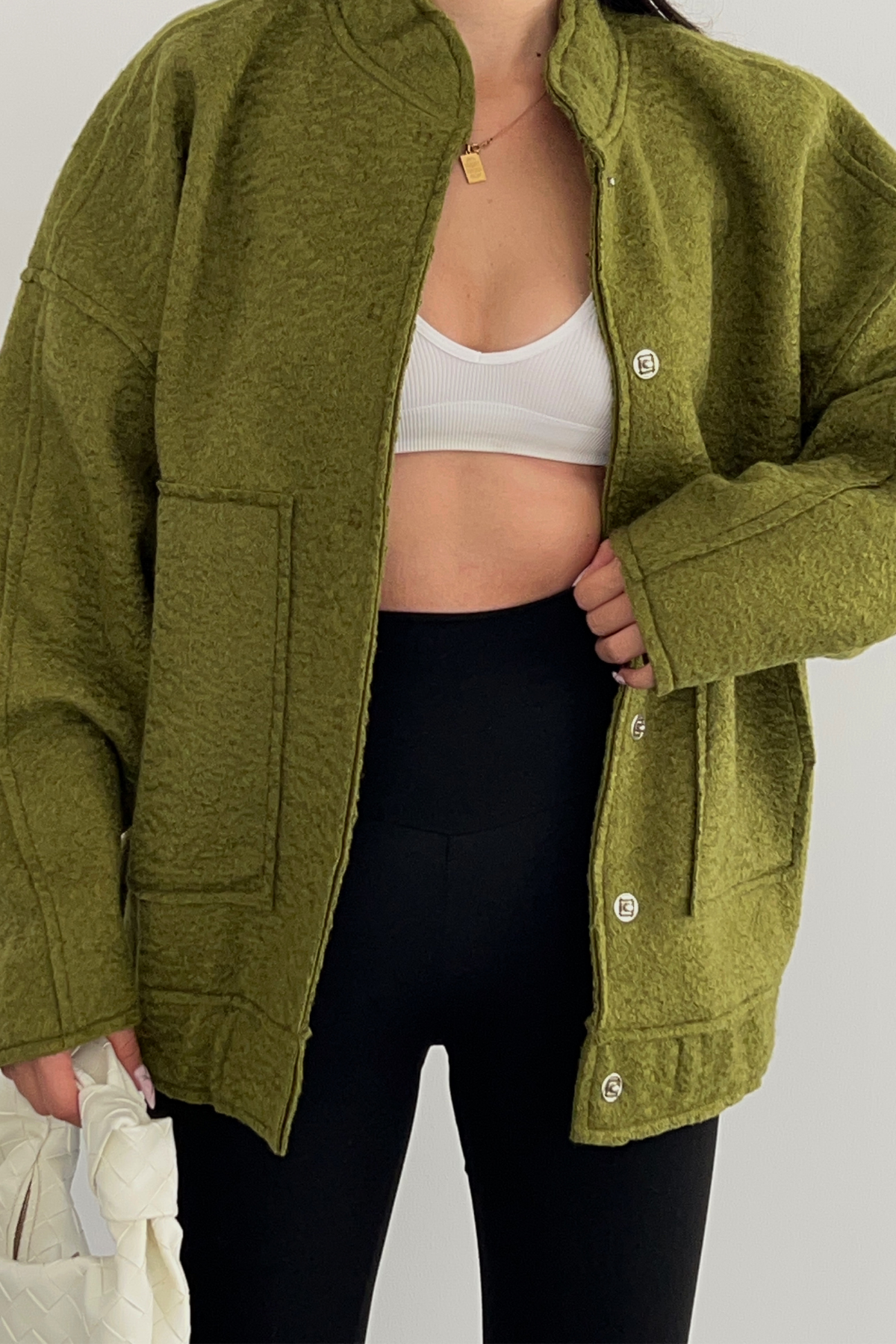 YEŞİL OVERSİZE BOMBER CEKET