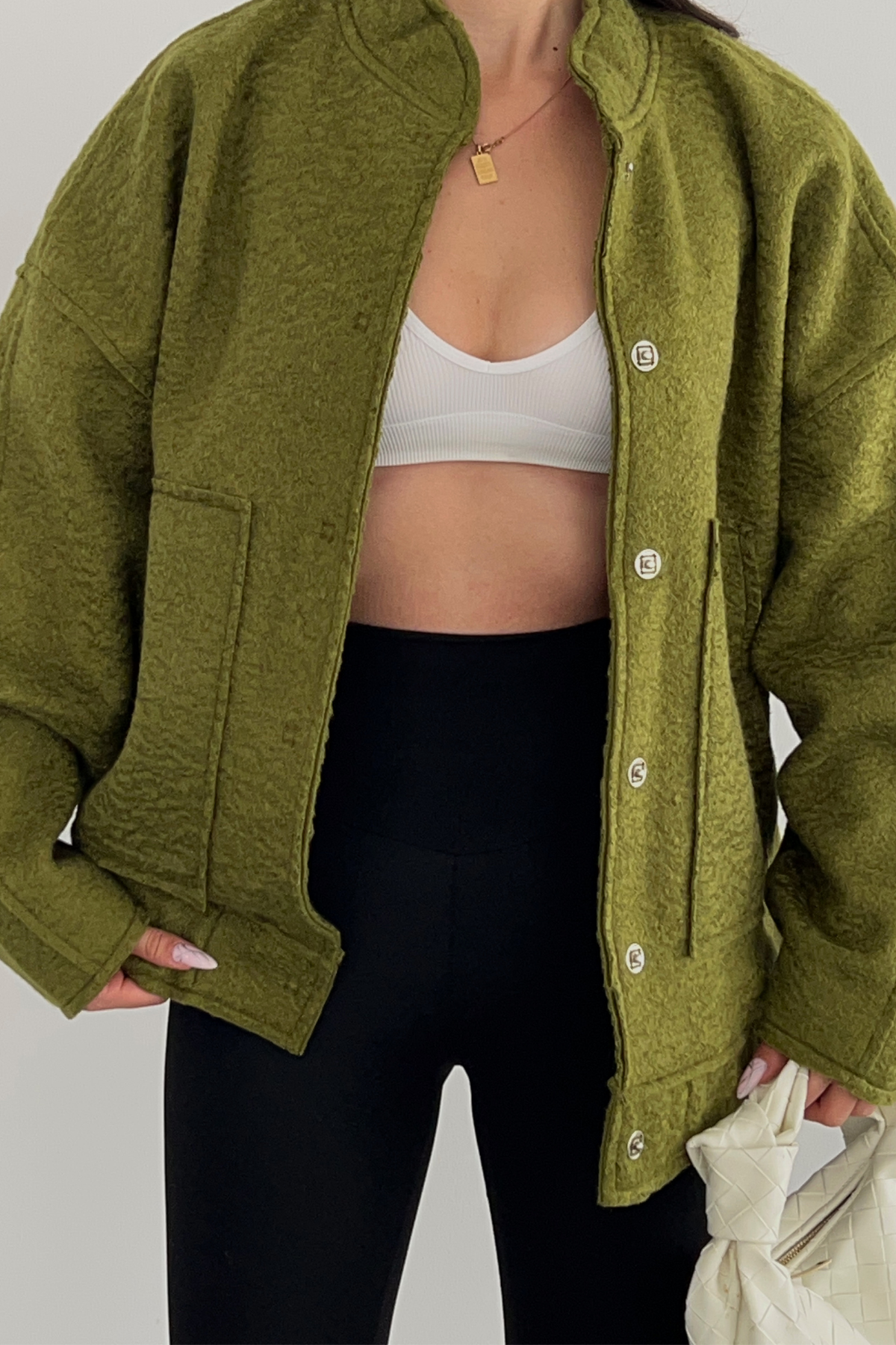 YEŞİL OVERSİZE BOMBER CEKET