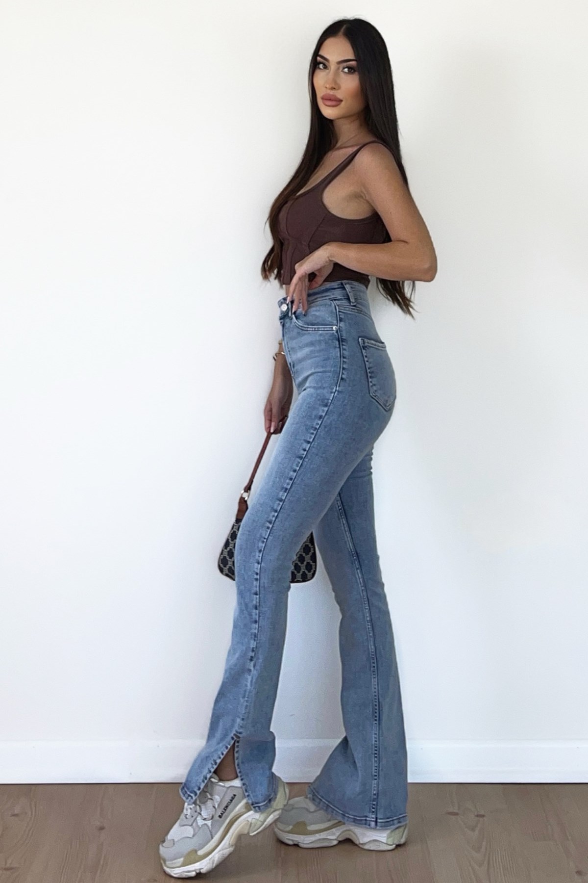 YIRTMAÇLI AÇIK RENK JEANS