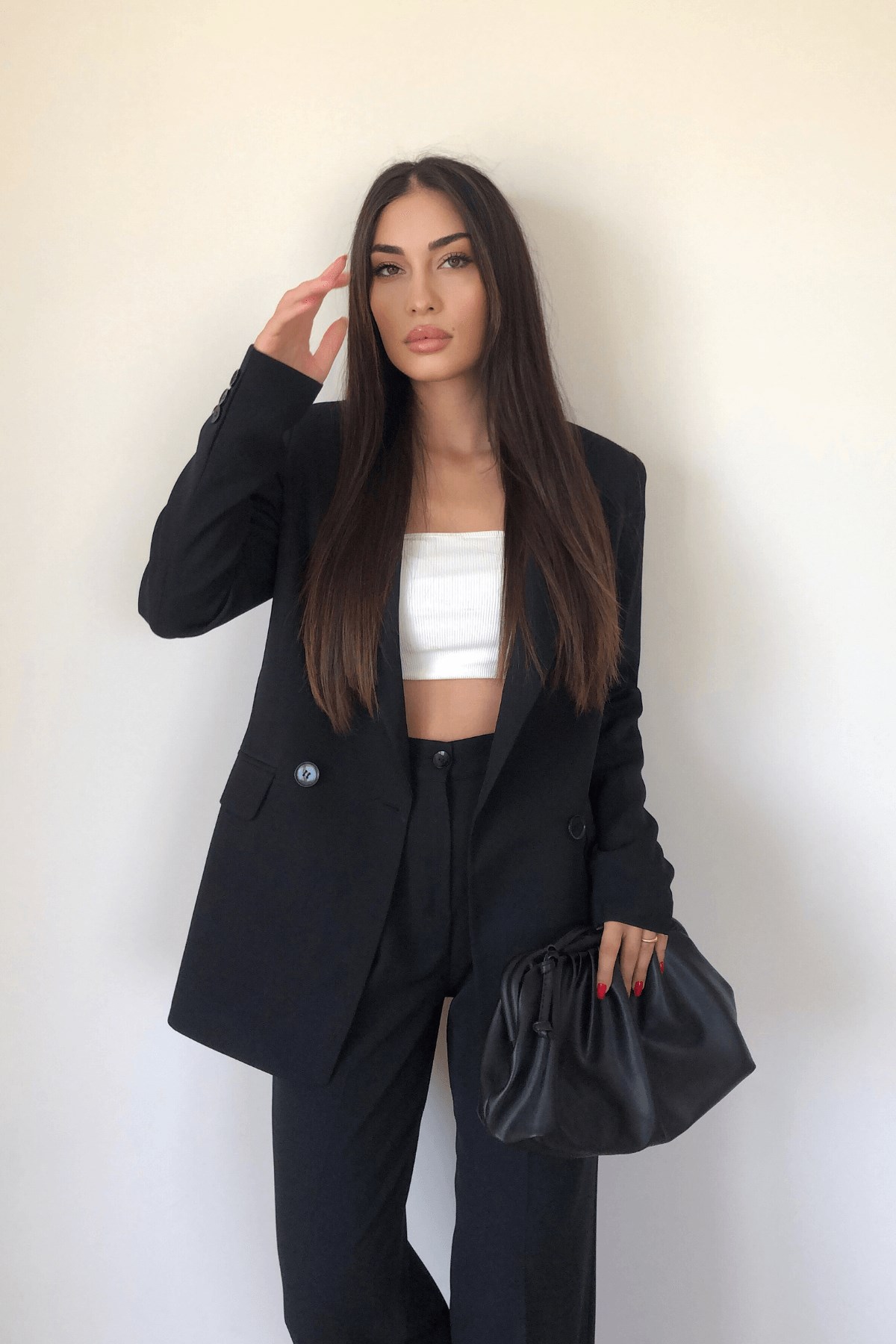 MODEL SİYAH PALLAZZO PANTOLON