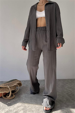 ANTRASİT GÖMLEK PANTOLON TAKIM