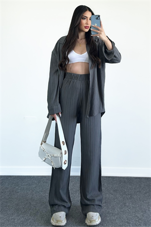 ANTRASİT GÖMLEK PANTOLON TAKIM