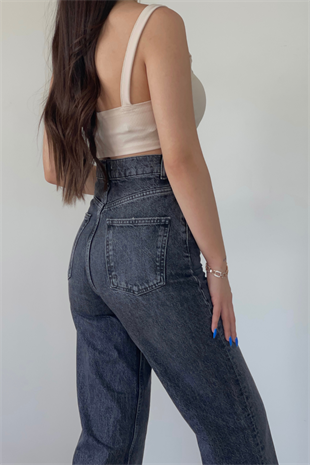 ANTRASİT WİDE LEG JEAN