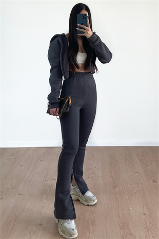 ANTRASİT YIRTMAÇLI EŞOFMAN TAKIMI