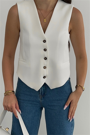 BEYAZ PREMİUM YELEK