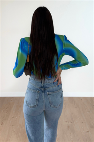 BUZ MAVİ WİDE LEG JEAN 