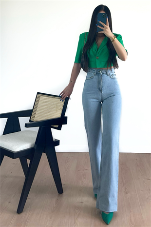 BUZ MAVİ WİDE LEG- JEAN