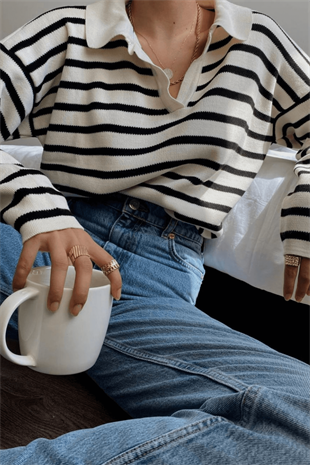 ÇİZGİLİ POLO TRİKO