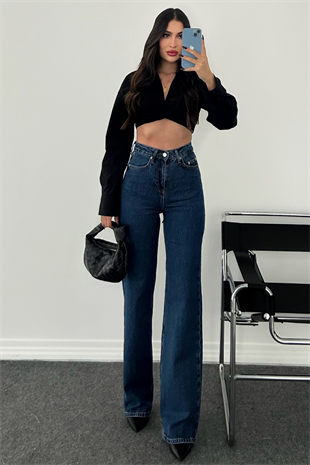 DARK BLUE ELİSSA JEAN WİDE LEG