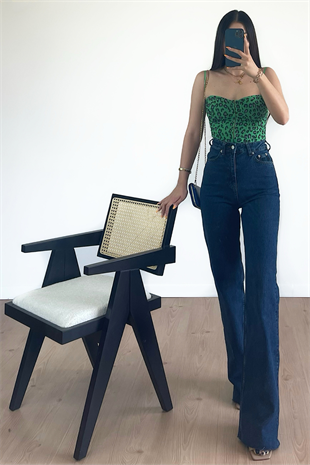 DARK BLUE WİDE LEG JEAN