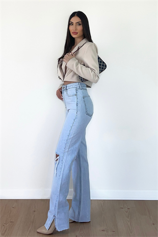 DİZİ YIRTIK YIRTMAÇLI JEAN