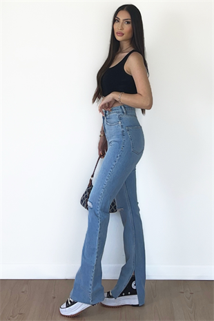 DİZİ YIRTIK YIRTMAÇLI JEAN