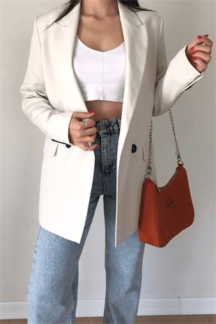 EKRU BLAZER CEKET