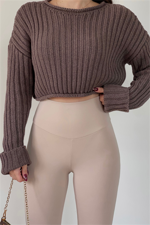 EKSTRA YÜKSEK BEL BEJ TAYT