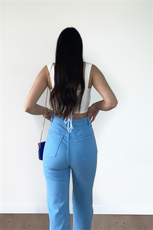 İWİDE LEG JEAN- MAVİ