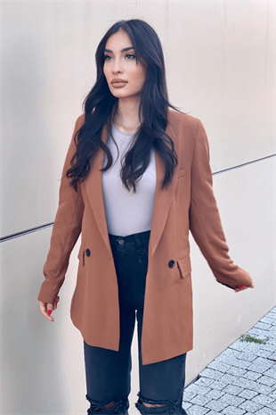 KAHVE BLAZER CEKET