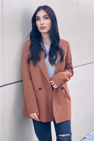 KAHVE BLAZER CEKET