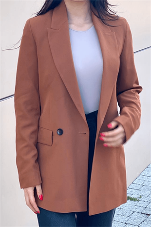 KAHVE BLAZER CEKET