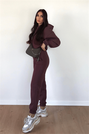 KAHVE KAPÜŞONLU TAKIM