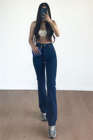 KOYU MAVİ RENK  LİKRALI JEAN