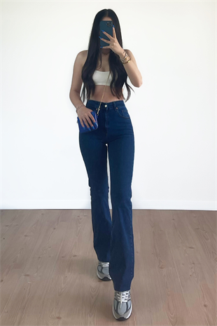 KOYU MAVİ RENK  LİKRALI JEAN