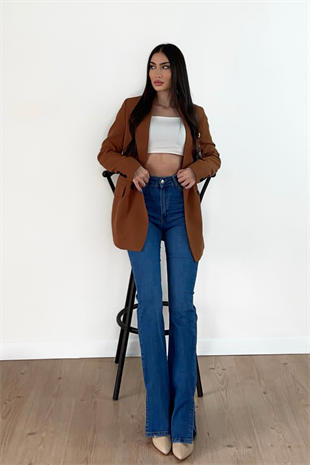 KOYU YIRTMAÇ DETAYLI JEANS