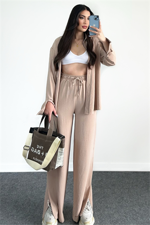 KREM YIRTMAÇLI TAKIM