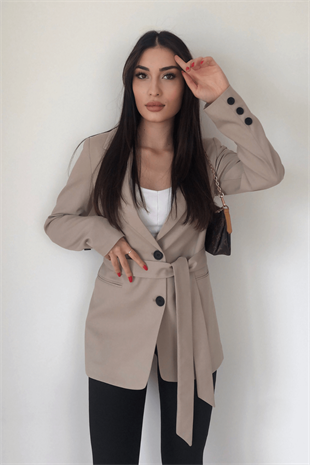 KUŞAKLI BLAZER CEKET